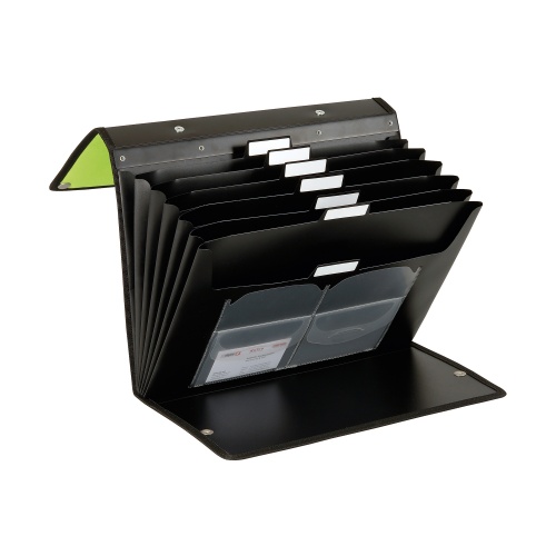 Multiway Flip File - Green & Black